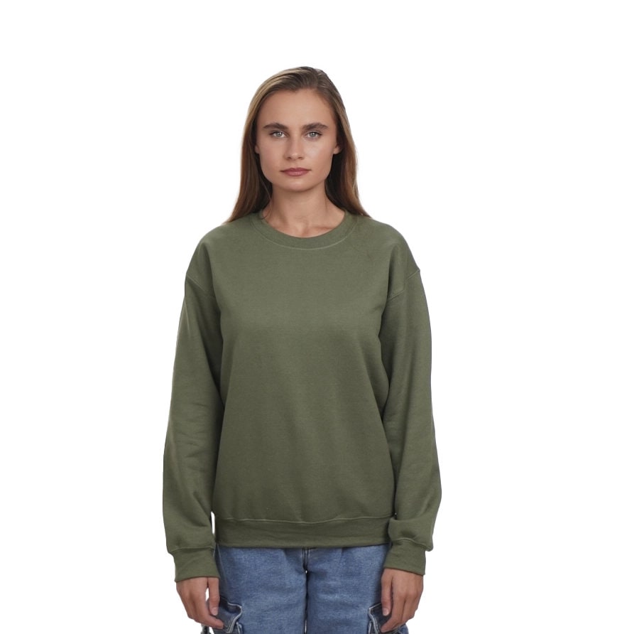 Crewneck Sweatshirt in Military Green
